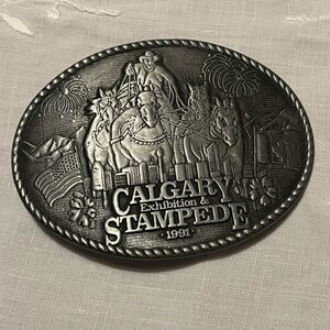 Vintage 1991 Calgary Stampede Belt Buckle